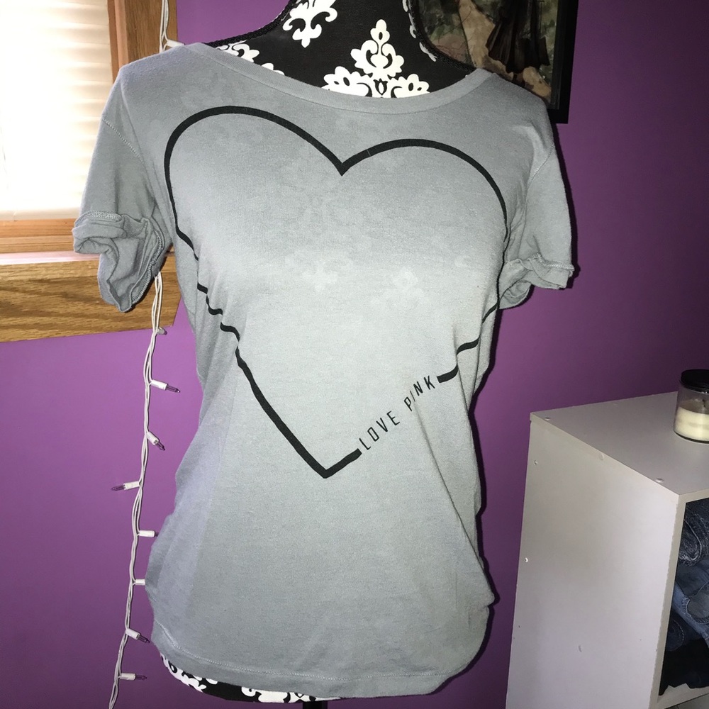 Blue Gray Heart Decal Tee